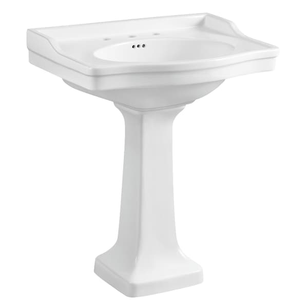 Kingston Brass VPB3308 Porcelain Pedestal Sink, White VPB3308 - main